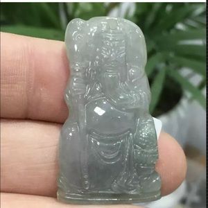 Certified 100% natural A jadeite jade Pendant~Guan